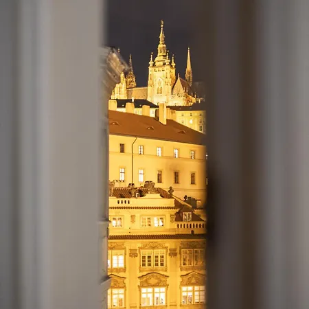Castle View By Charles Bridge Прага